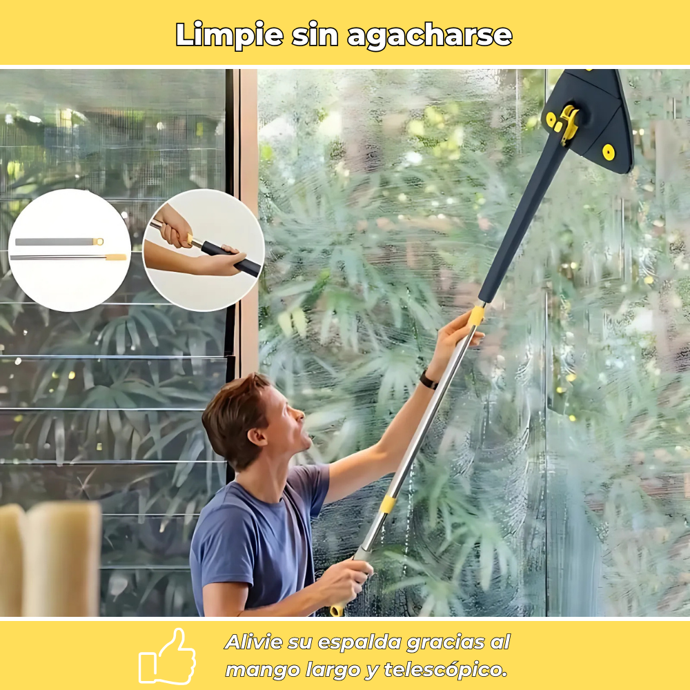 FlexiClean – Trapeador rotatorio 360° con escurrido manos libres