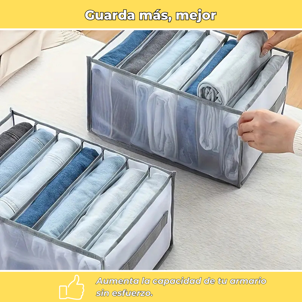 Organizador de ropa plegable con 7 compartimentos