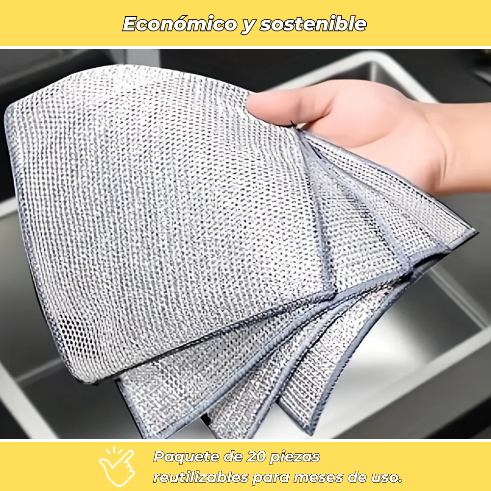 Cleaninox – Trapos restregadores de acero inoxidable potentes y duraderos