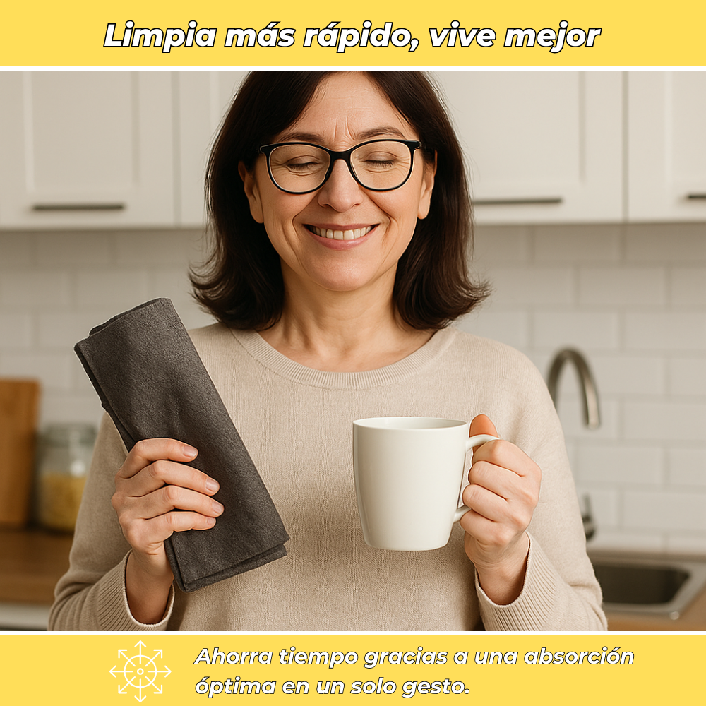 MagicClean - Trapo de nanofibra ultraabsorbente antisarro